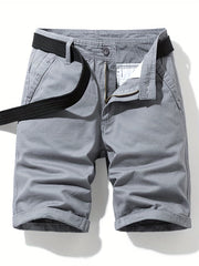 Men's Casual Cotton Cargo Shorts for Summer Outdoor Activities