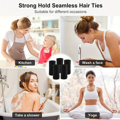 Thick Hair Elastic Hair Tie Seamless Rope Ponytail Holder