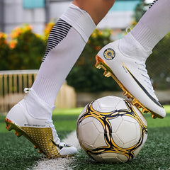 Non Slip Shockproof Soccer Spikes Cleats Lightweight Turf Soccer Shoes