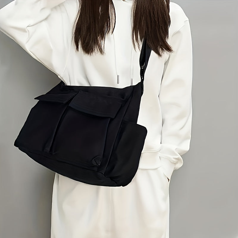 Canvas Crossbody Bag Casual Travel Daily Shoulder Messenger Bag