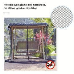 Waterproof Swing Mosquito Net with Zipper Durable Polyester Mesh
