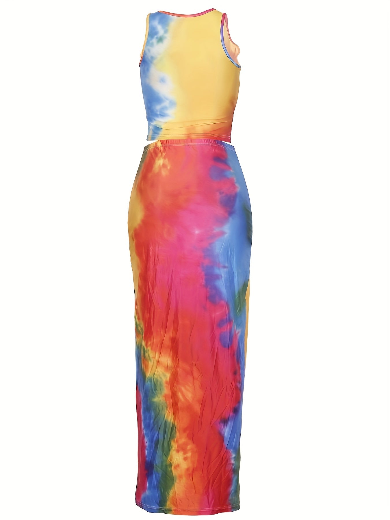  Tie Dye Crop Tank & Maxi Skirt Set