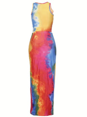  Tie Dye Crop Tank & Maxi Skirt Set