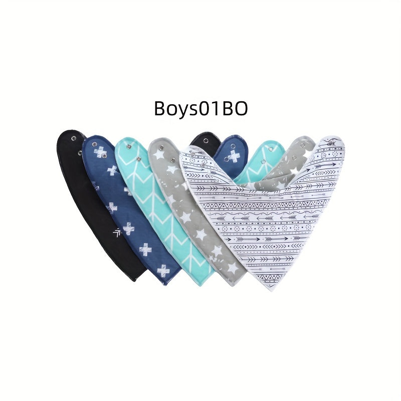 5pcs Cotton Absorbent Baby Triangle Towels Feeding Bibs