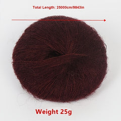 Soft Mohair Yarn for DIY Shawl Scarf Hat