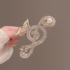 Musical Note Fairy Rhinestone Hair Claw