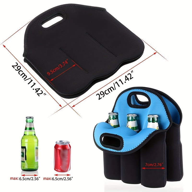 6 Pack Insulated Neoprene Bottle Cooler Bag with Handle