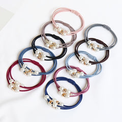 10pcs Faux Pearl Hair Ties Elastic Hair Bands Ropes Hair Elastics Scrunchies