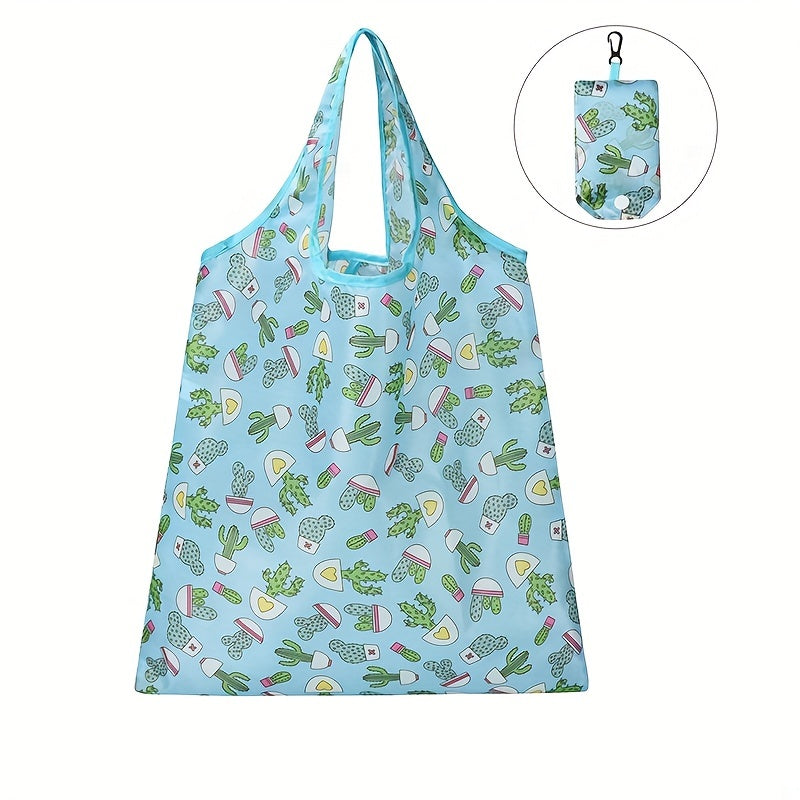 Fashionable Printed Handbag Foldable Portable Lightweight Tote Bag