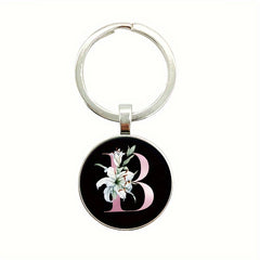 5pcs Initial Letter Pattern Keychain Gift For Family Pendant Keychain