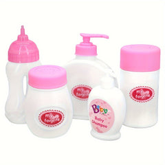 5pcs Reborn Doll Bath Bottle Supplies Set for 40cm Dolls