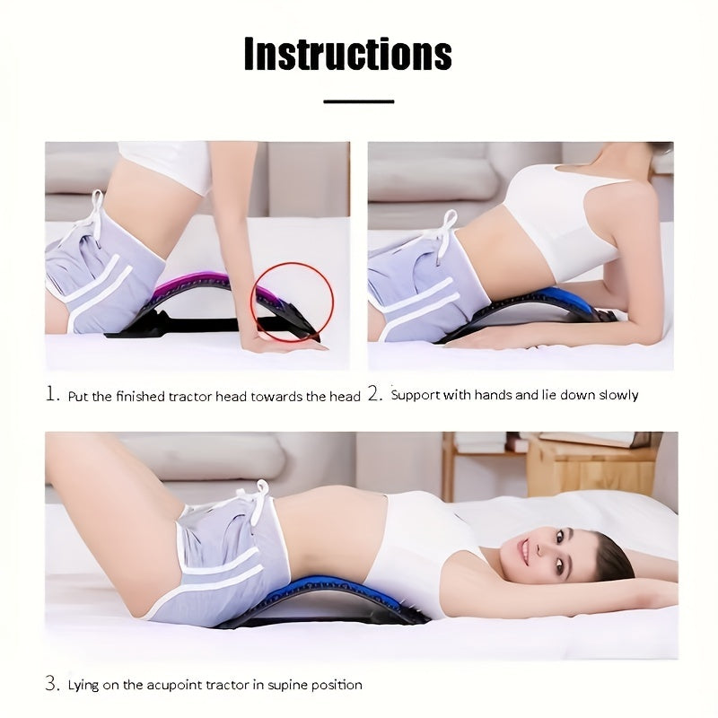 Lumbar Relief Device Back Stretch Massager Yoga Training Tool