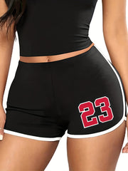  Women's Casual High Rise Skinny Shorts