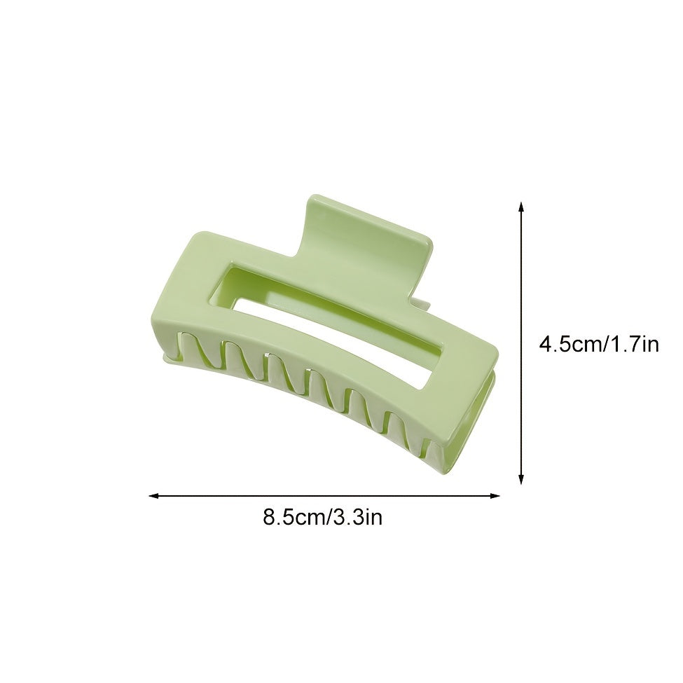 Multicolor Acrylic Hair Clip Thick Rectangle Claw Clips