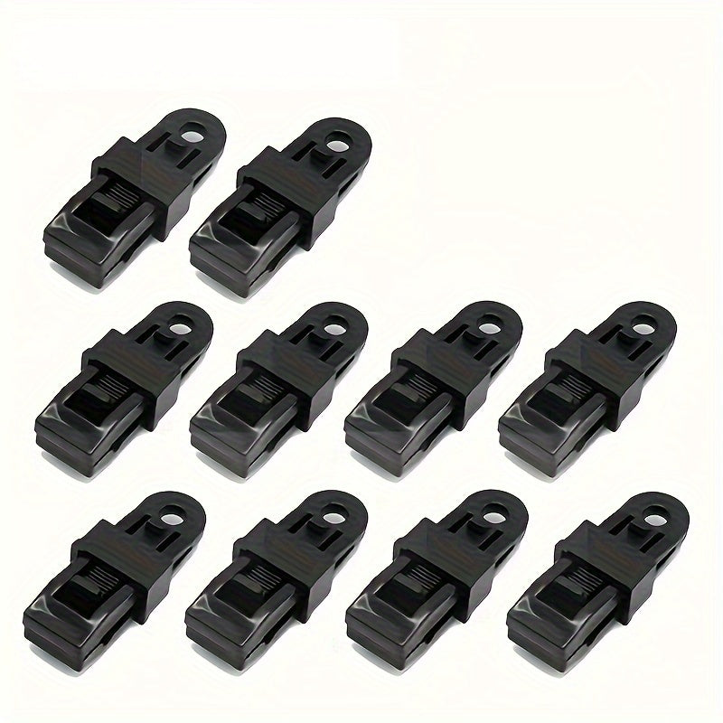 10pcs Tent Canopy Clips Outdoor Wind Rope Fixed Clips Camping Accessories