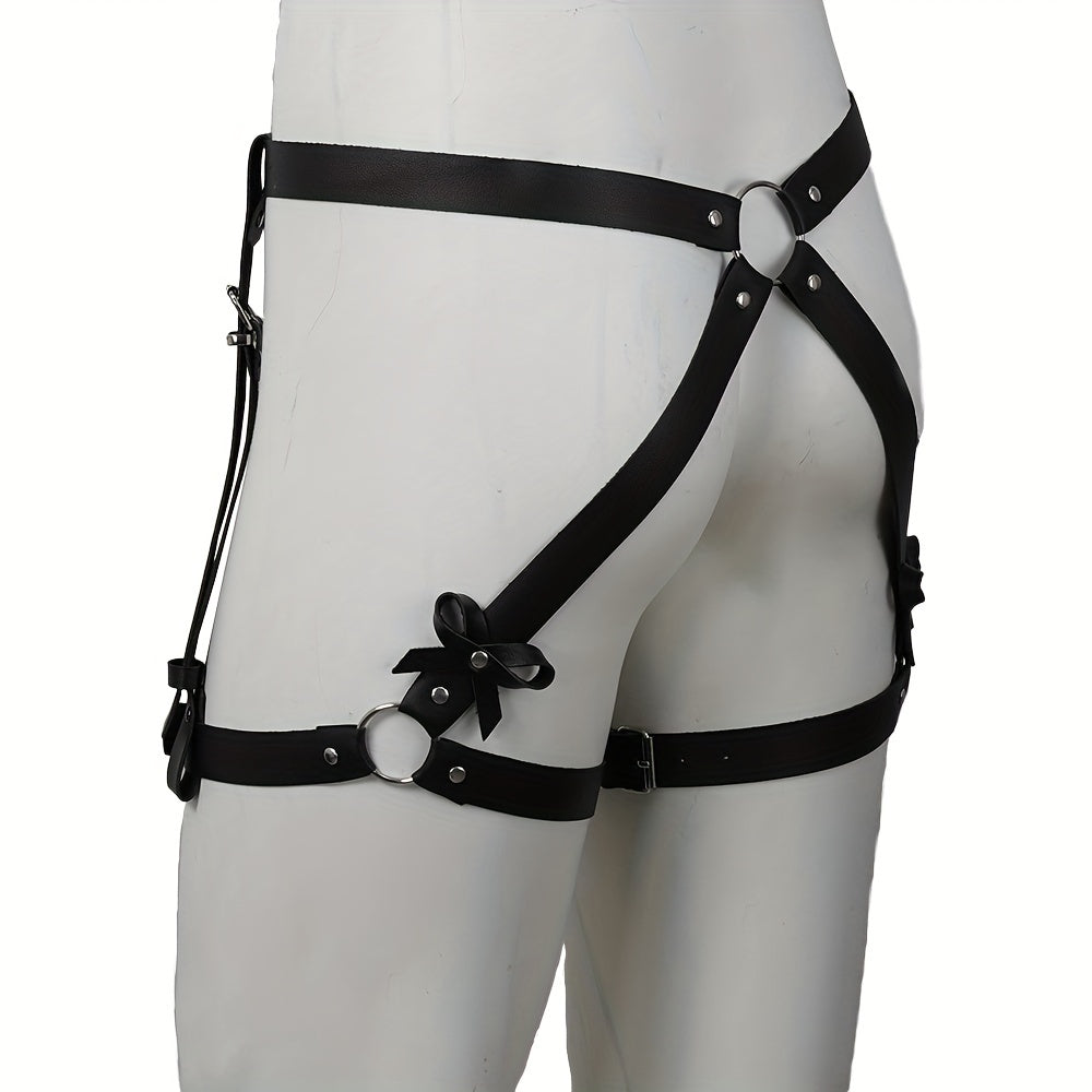 PU Leather Garter Men's Belt for Party Costume