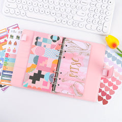 Budget Binder with Zipper Envelopes PU Leather Organizer