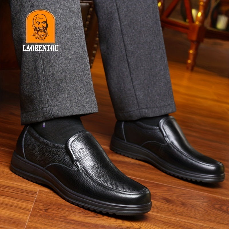 LAORENTOU Men's Leather Loafer Shoes Lightweight Non Slip Casual