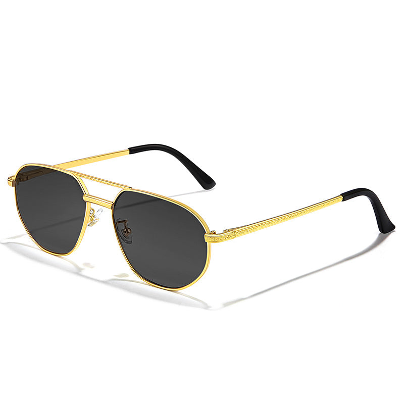 Vintage Polygon Punk Sun Glasses Double Bridge Square Shade UV400