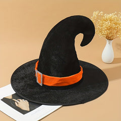 Velvet Witch Hat Wizard Hat for Halloween Cosplay Party