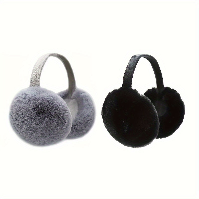 Boho Plush Earmuffs, Foldable & Warm
