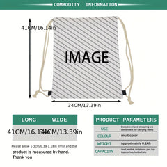 LGBTQ Rainbow Stripe Backpack Pride Month Drawstring Storage Bag