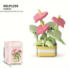 360pcs Celestial Starlight Potted Building Blocks Flower Assembled Toy