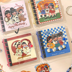 Colorful Iron Ring Loose Leaf Notebook PVC Shell