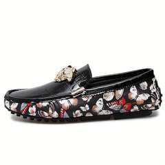 Women's Butterfly Print Loafers Soft Sole Slip On Shoe