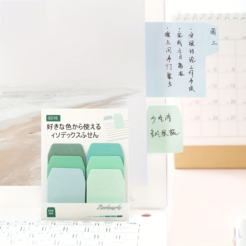 60pcs Gradual Change Sticky Notes for Students, 3.9x3.1In, Message Sticky Notes