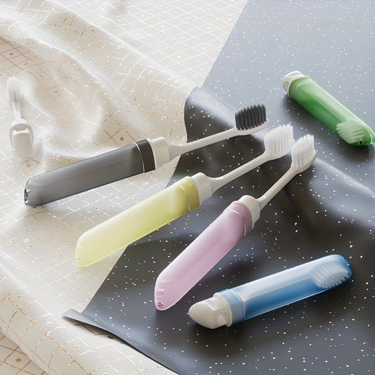 Colorful Folding Toothbrush Soft Bristles Home Travel
