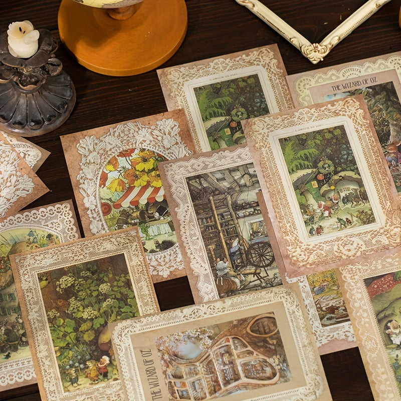 36pcs Vintage Lace Paper European Style Retro Lace Photo Frame