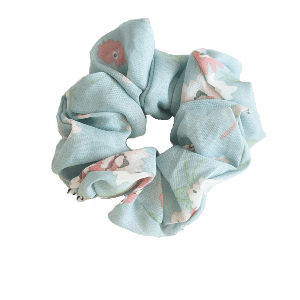 Flower Pattern Hair Tie Elastic Scrunchie Ponytail Hair Rope