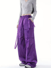 High Waist Loose Fit Cargo Pants Women's Activewear