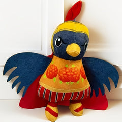 Anime Strawberry Knight Stuffed Doll Soft Fluffy & Red Outfit with Sword