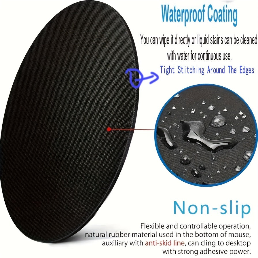 Floral Patterns Mouse Pad Round Non-slip Rubber Mouse Mat