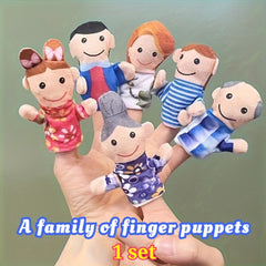 Family Finger Puppets Interactive Role Playing Toys