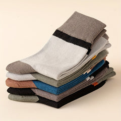 7 Pairs Striped Colorblock Socks Mid Tube Women's Stockings