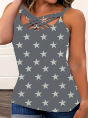 Sexy Leopard Criss Cross Cami Top