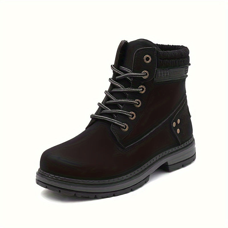 Women's Solid Snow Boots Non Slip Round Toe Casual Walking Boots