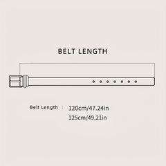 Men's Leather Belt Pin Buckle Casual Double-sided Black/Brown