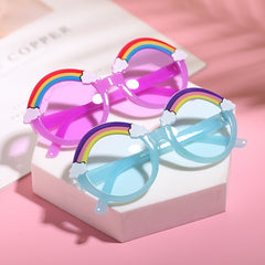 Girls Rainbow Frame Sunglasses for Party