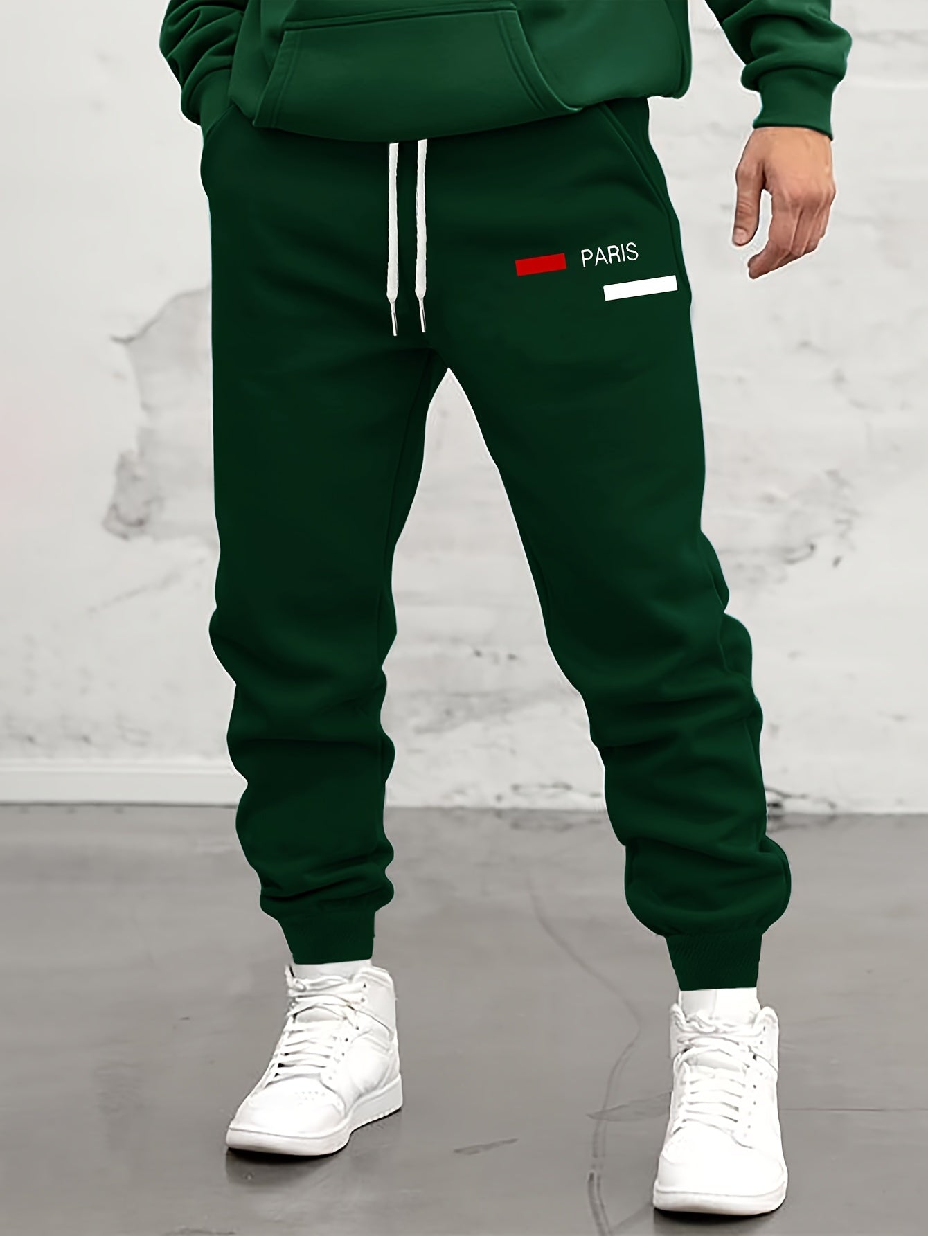 Pattern Print Drawstring Sweatpants Loose Fit Pants Men's Casual Joggers