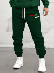 Pattern Print Drawstring Sweatpants Loose Fit Pants Men's Casual Joggers