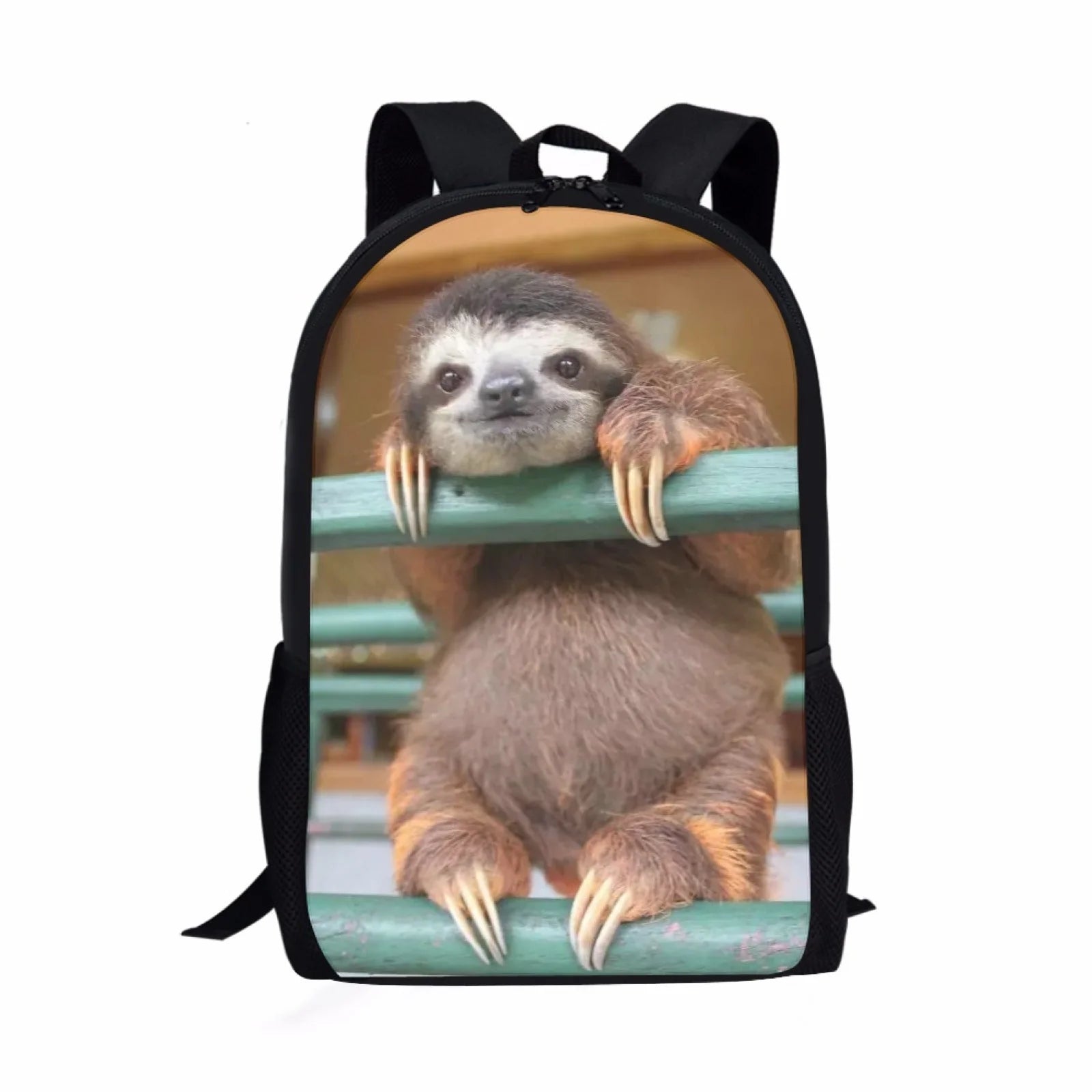 16 in Sloth Print Kids School Bag Boys Girls Backpack