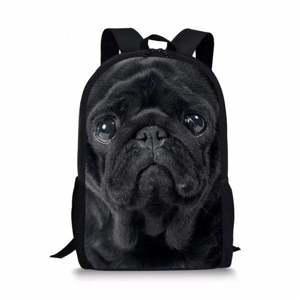 16-inch Husky Animal Printing Backpack For Kids Boys Girls School Bag