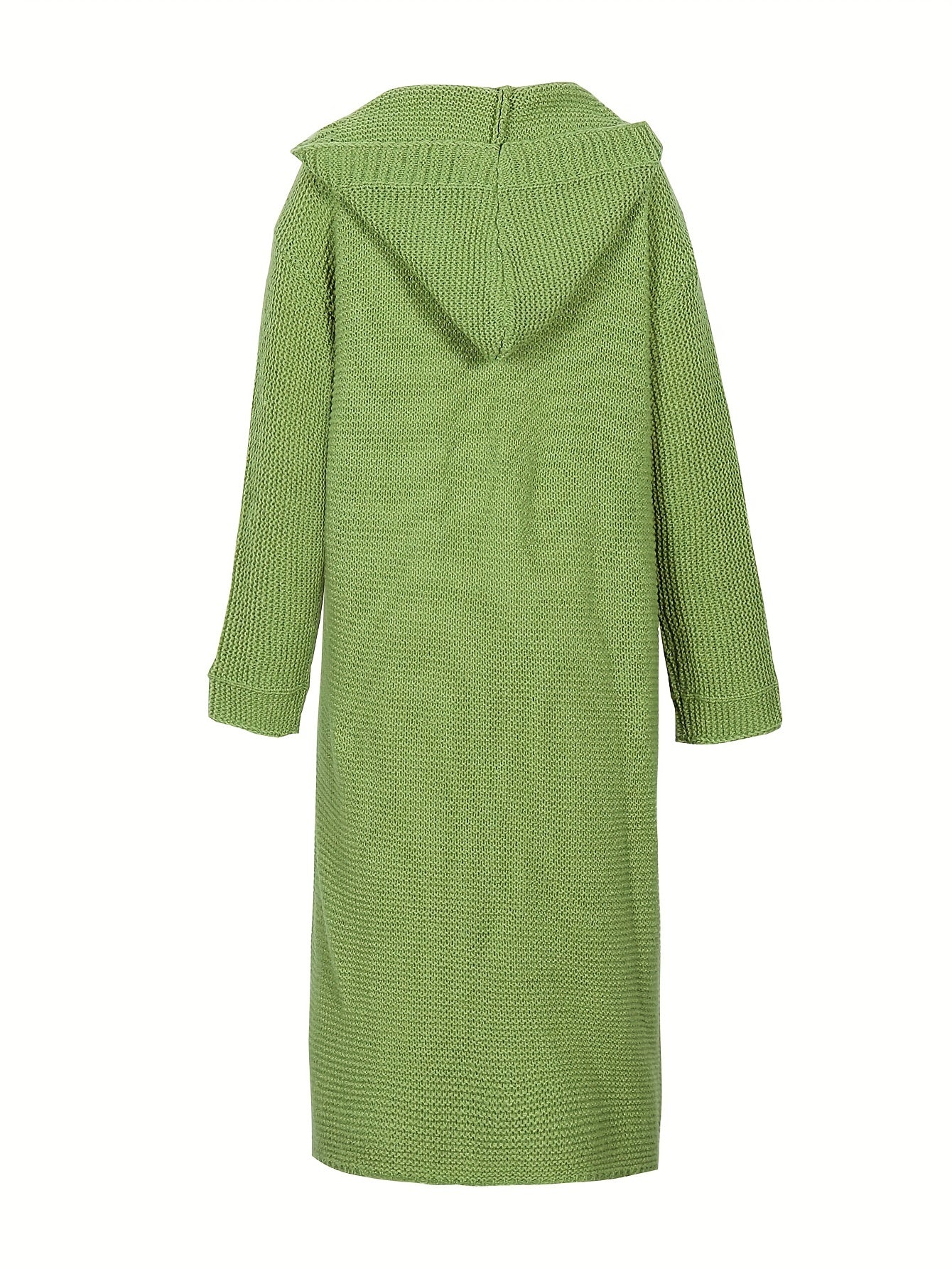  Casual Cardigan Women's Plus Solid Button Up Hooded Sweater Coat