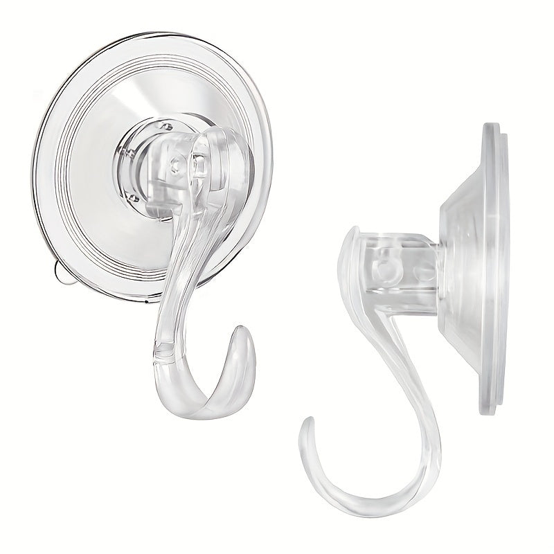 5pcs Strong Suction Cup Hook Waterproof Bathroom Punch Clear Wall Hook