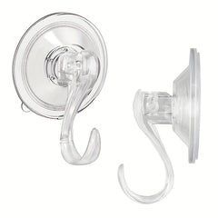 5pcs Strong Suction Cup Hook Waterproof Bathroom Punch Clear Wall Hook