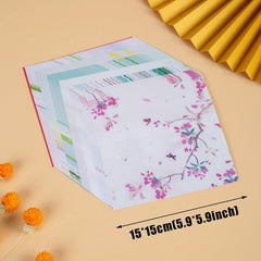 50 Sheets Double Sided Origami Paper Kit Pink Cartoon Pattern Paper 12 Designs